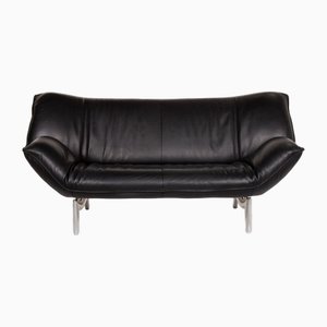 Black Leather Tango Sofa from Leolux