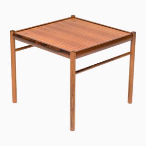 Mid-Century Danish Rosewood Colonial Side Table attributed to Ole Wanscher for PJ Furniture, 1950s