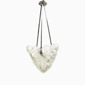 Art Deco Chandelier Hanging Lamp attributed to Dégue, 1930s