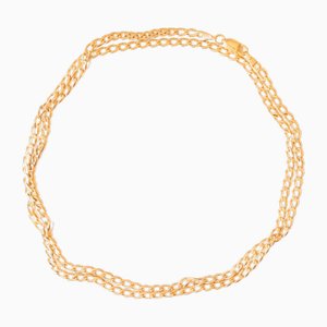 Vintage 9k Yellow Gold Curb Link Chain