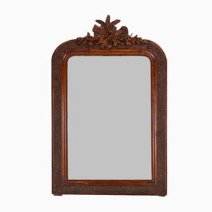 Louis Philippe Mirror in Plaster and Wood with Handcrafted Decorations, France, 1890s
