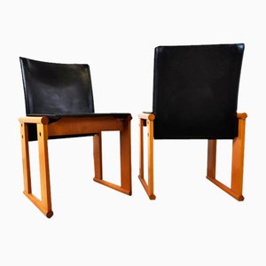 Vintage Dining Chairs attributed to Tobia & Afra Scarpa for Molteni, 1970s, Set of 6