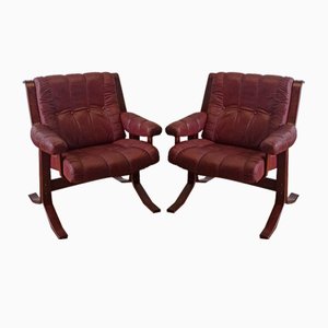 Mid-Century Modern Scandinavian Leather Easy Chair by Ekornes, 1970s