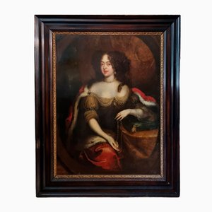 Portrait of Catherine of Braganza, Queen Consort of England, 1660s, Oil Painting on Canvas, Framed