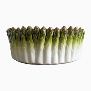 Majolica Ceramic Asparagus Bowl, Italy, 1970s