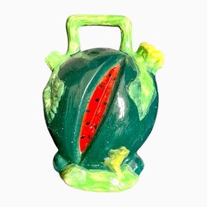 Mid-Century Spanish Watermelon Jag Botijo ​​by Manises