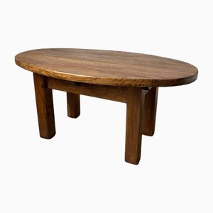Modernist Oval Pine Coffee Table, 1960s