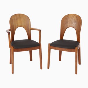 Vintage Chairs in Teak by Niels Koefoed, 1960s, Set of 5
