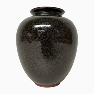 Vase Ikebana en Terre Cuite Vernie, 1970s