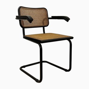 Italian Black Cantilever Chair, 1980s