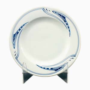 Assiette en Porcelaine de Meissen Art Nouveau Début du 20ème Siècle par Henry Van De Velde, Allemagne