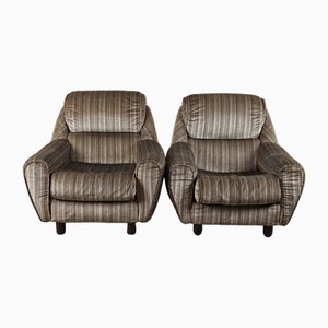 Set of Vintage Lounge Chairs in Fabric, 1970s