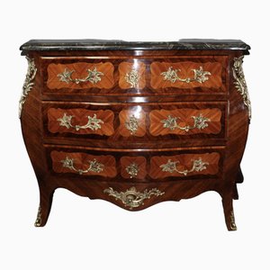 Louis XV Style Commode in Marquetry, 1940s