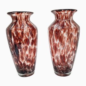 Vasi vintage in vetro di Murano, anni '60, set di 2