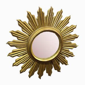 Sun Mirror in Carved and Gilded Wood, 1970