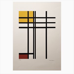 Piet Mondrian, Composition, Lithograph, 1970s