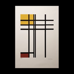 Piet Mondrian, Composición, Litografía, años 70