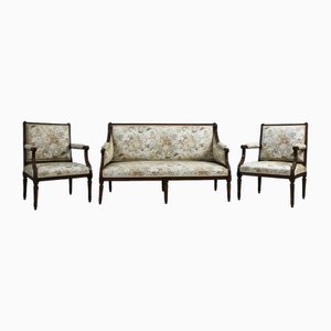 Early 19th Century Sofa and Armchair Set, Set of 3