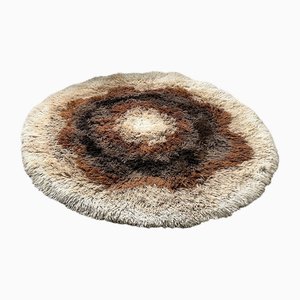 Round Wool Rug, 1970s