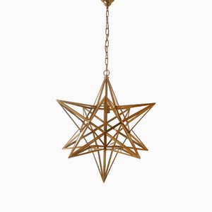 Vintage Brass Star Chandelier