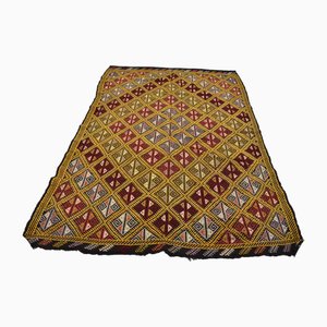 Tappeto Kilim geometrico in lana, anni '60