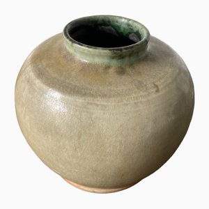 Kleine Vase aus glasierter Keramik, 1950er