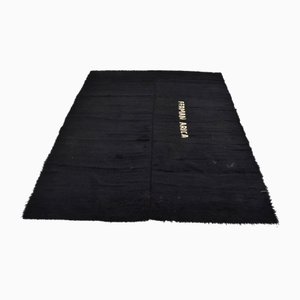 Tapis Noir en Laine, 1960s