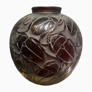 Large Scarabs Vase by R. Lalique, 1923
