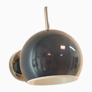 Space Age Adjustable Chrome and Blue Wall Light