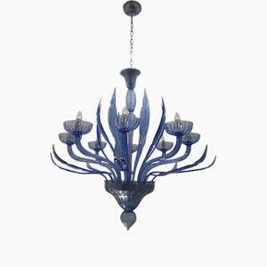 Lustre Feuilles Bluino en Verre Murano par Simoeng, Italie