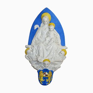 Relief Madonna mit Engeln, 1860, Porzellan