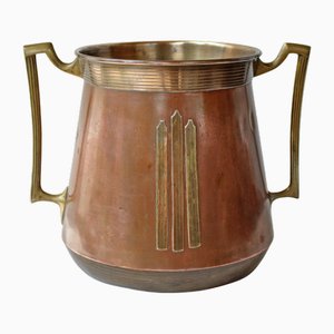 Antique Copper and Brass Planter, 1890