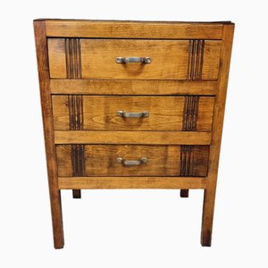 Art Deco Chest of Drawers in Beech Wood, 1950s