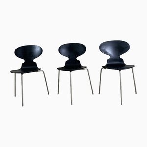 3 Legged Ant Chairs by Arne Jacobsen for Fritz Hansen, 1950s, Set of 3
