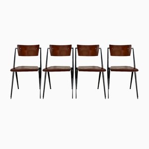 Pyramide Chairs by Wim Rietveld for Ahrend De Cirkel, 1960s, Set of 4