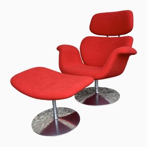 Fauteuil et Ottomane Big Tulip par Pierre Paulin pour Artifort, 1980s, Set de 2