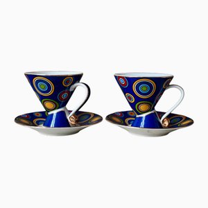 Italian Coffee Cups, 1980s, Set of 4