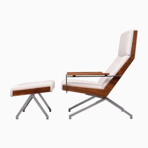 Lotus Lounge Chair and Ottoman by Rob Parry, 1990s, Set of 2