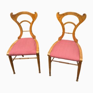 Chaises Vienna en Erable Danhauser, 1840, Set de 2