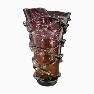 Large Italian Vase in Murano Art Glass, 1980s