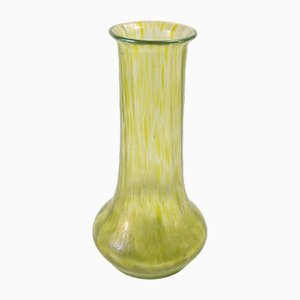 Art Nouveau Type Green Iridescent Glass Vase, 1890s