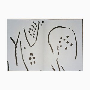 Pierre Tal Coat, Abstrakte Komposition, Doppelseitige Original Lithographie, 1962