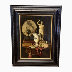 Artista fiammingo, Vanitas, 1800, Olio su tela, con cornice