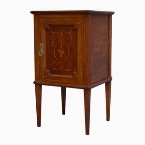 Edwardian Mahogany and Inlaid Bedside Cabinet, 1900s