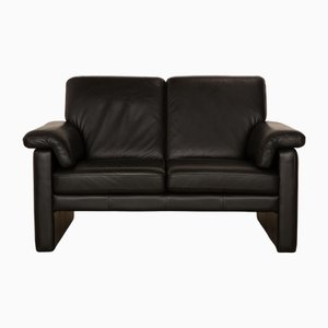 Black Leather Conseta 2-Seater Sofa from COR