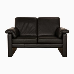 Schwarzes Conseta 2-Sitzer Ledersofa von COR