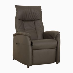 7068 Vario Leather Armchair in Grey Taupe from Himolla