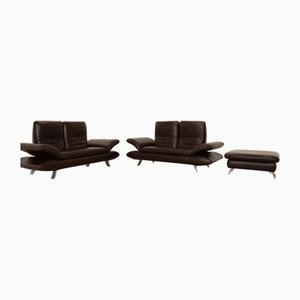 Leather Velluti Living Room Set from Koinor, Set of 3