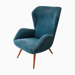 High Wingback Armchair attributed to Ernst Jahn, Germany, 1950s