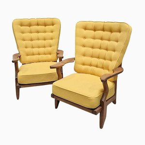 Armchairs Grand Repos attributed to Guillerme Et Chambron, Set of 2